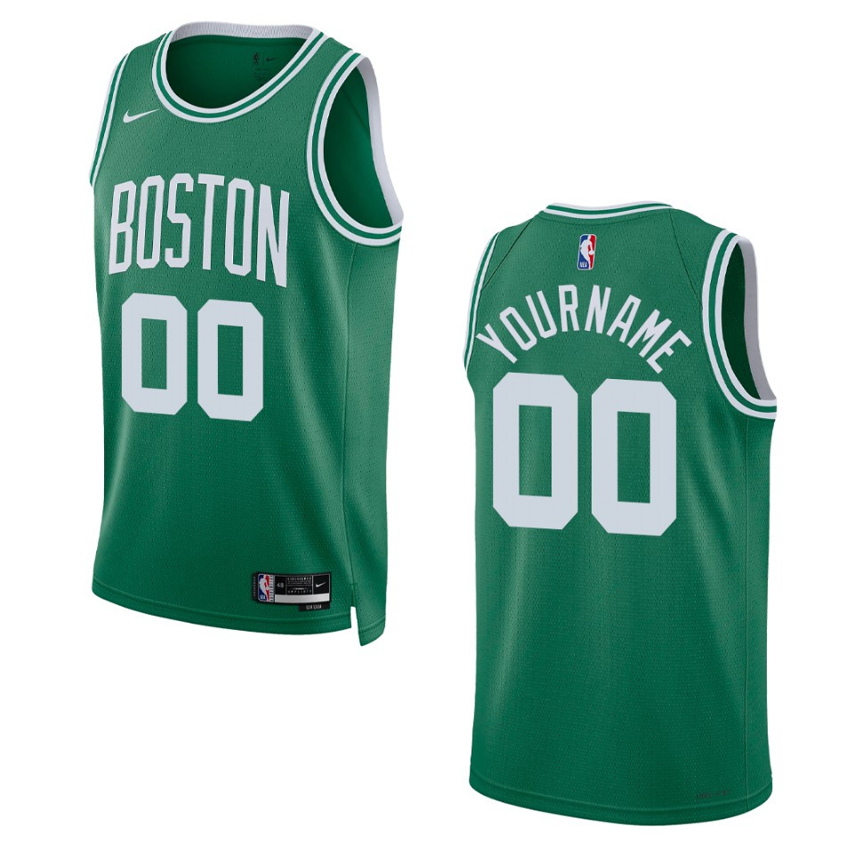 Men's Boston Celtics Custom #00 Icon Edition Kelly Green Swingman 2022-23 Jersey 2401CQZB